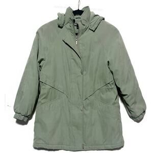 Bromley Winter Sport Stadium Coat Women's Medium Pea Green Hooded Lined